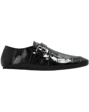 Marni Croc-Effect Leather Andy Loafer - Black