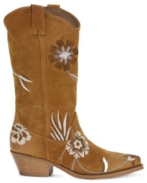P.A.R.O.S.H. Cowboy & Biker Boots - Brown