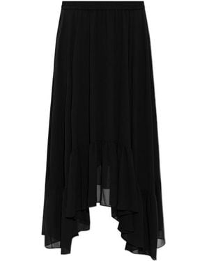 MICHAEL Michael Kors Ruffled High-Low Skirt - Black