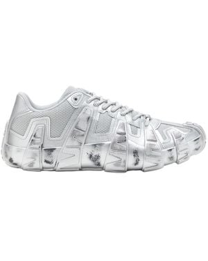 DIESEL Griffe Metallic Mesh Sneakers - White