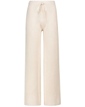 JOSEPH Ribbed Knit Casual Trousers - White