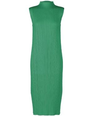 Pleats Please Issey Miyake Monthly Colors July Dress - Green