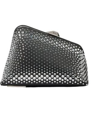The Attico Midnight Mini Embellished Clutch - Black