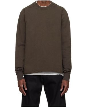 Rick Owens Temple Crew Neck Sweatshirt - Grey