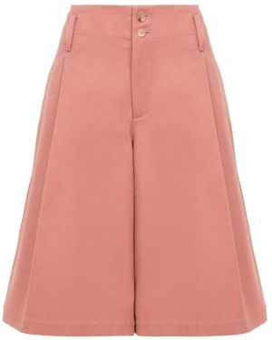 Chloé Chloé High-Waisted Elephant-Leg Shorts - Pink