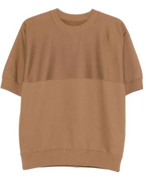 Jil Sander Panelled Crew-Neck T-Shirt - Brown