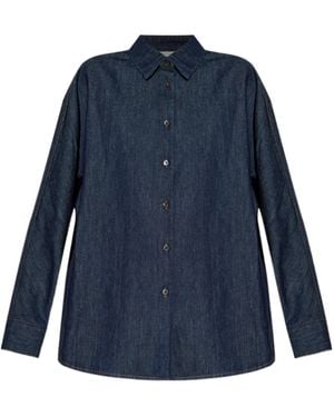 Dries Van Noten Long-Sleeved Denim Shirt - Blue