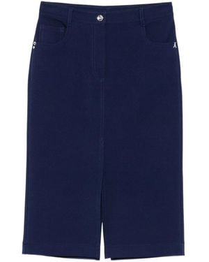 Patrizia Pepe Five-Pocket Midi Skirt - Blue