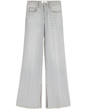 Ami Paris Ami Slitted Flared Jeans - Grey