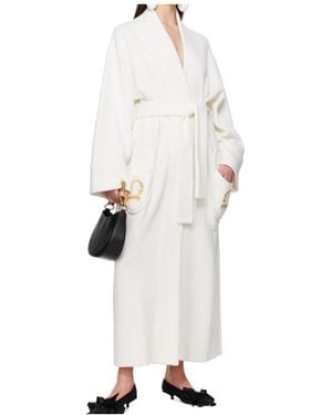 Moschino Breakfast Long Coat - White