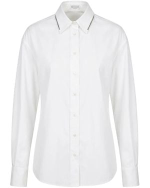 Brunello Cucinelli Long-Sleeved Shirt - White