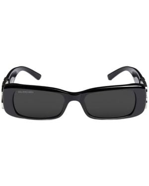 Balenciaga Dynasty Rectangle Sunglasses - White