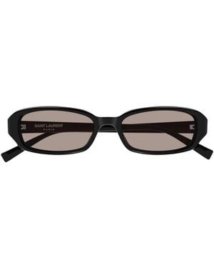 Saint Laurent Eyewear Rectangular Frame Sunglasses - White