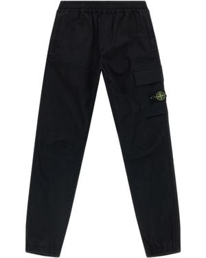 Stone Island Junior Logo Cargo Pants - Black