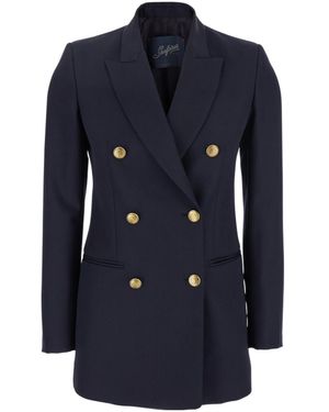 The Seafarer Betty Double-Breasted Blazer - Blue