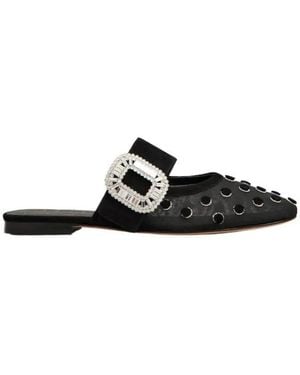 Roger Vivier Belle Vivier Polka Dot Mules - Black