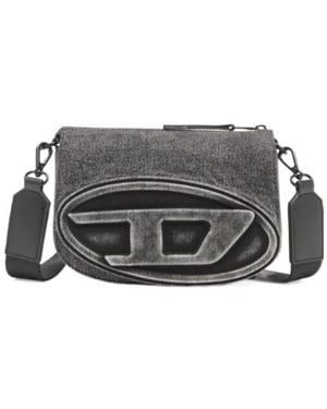 DIESEL Oval Logo Messenger Bag - Grey