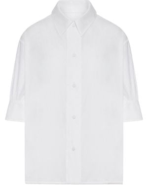 Jil Sander Short-Sleeve Boxy Shirt - White