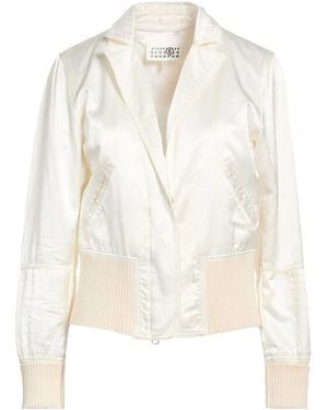 MM6 by Maison Margiela Minimalist Satin Jacket - White