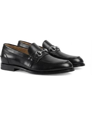 Gucci Horsebit Slip-On Loafers - Black