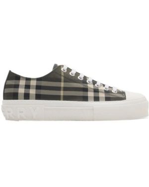 Burberry Checked Low-Top Trainers - Multicolour