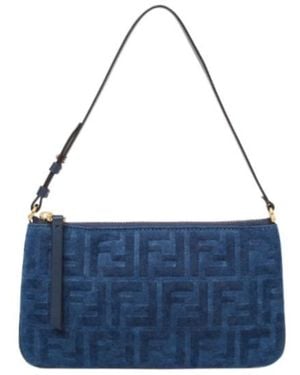 Fendi Flat Baguette Pouch - Blue
