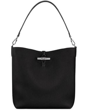 Longchamp Le Roseau M Hobo Bag - Black