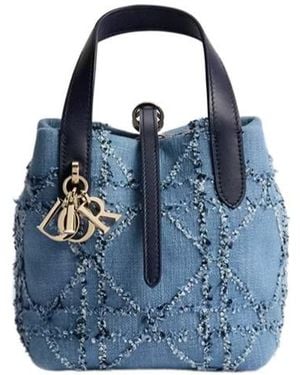 Dior Toujours Vertical Nano Tote Bag - Blue