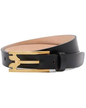 Victoria Beckham Metal Buckle Belt - White