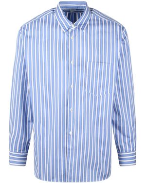 Comme des Garçons Comme Des Garçons Shirt Striped Buttoned Shirt - Blue