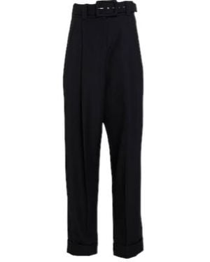 Max Mara Wool Tapered Pants - Black