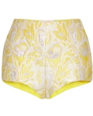 Valentino Iris Patterned Shorts - Yellow