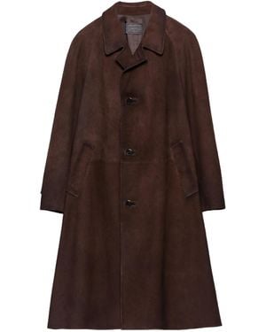 Prada Suede Coat - Brown