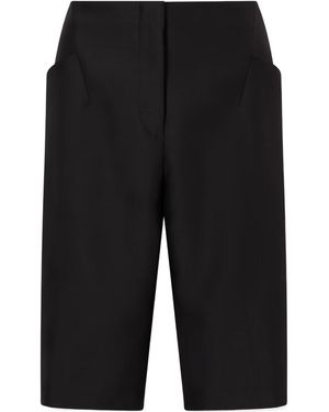 Dries Van Noten Wool And Silk-Blend Crepe Shorts - Black
