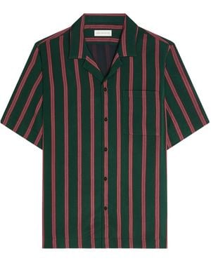 Dries Van Noten Short-Sleeved Striped Shirt - Green