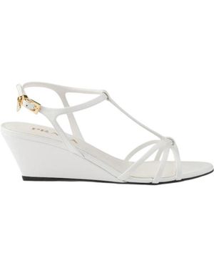 Prada Buckle-Fastened Sandals - White