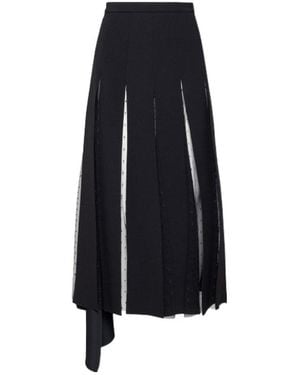RED Valentino Cady Tech Mid-Length Skirt - Blue