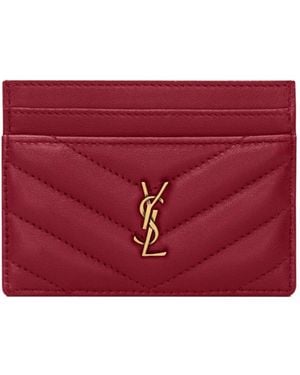 Saint Laurent Cassandre Card Case - Red