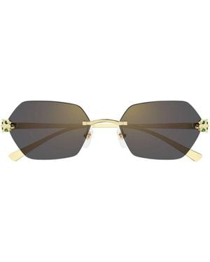 Cartier Geometric Frame Sunglasses - White