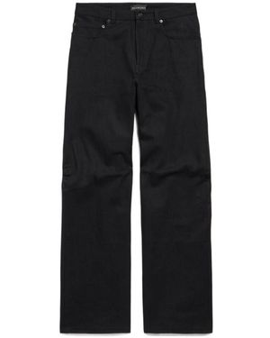 Balenciaga Curved Knee Trousers - Black