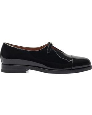 SCAROSSO Vittoria Monk Strap Shoes - Black