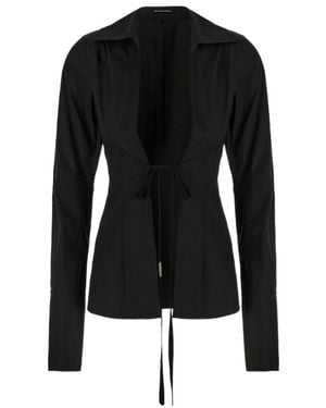 Ann Demeulemeester Linsey Drawstring Shirt - Black