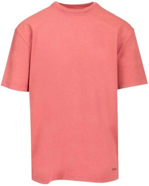 AMISH Micro Logo Jersey T-Shirt - Pink