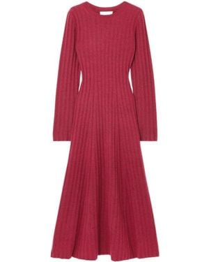 Altuzarra Ribbed Extra Long Dress - Red