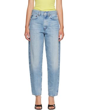 Agolde Faded Pressed-Crease Jeans - Blue