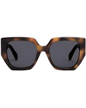 Celine Logo Sign Extra-Large Frame Sunglasses - Multicolor
