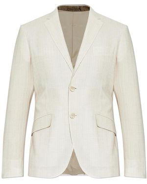 Etro Striped Single-Breasted Blazer - White