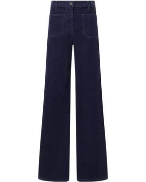 Nili Lotan High-Waisted Casual Trousers - Blue