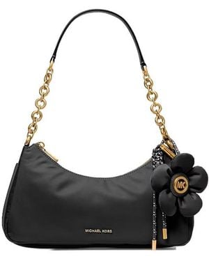 MICHAEL Michael Kors Medium Nolita Flower-Charm Shoulder Bag - Black