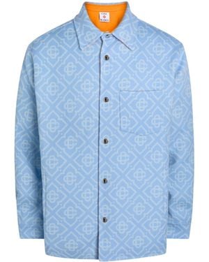 CASABLANCA Cas Double Faced Over Shirt - Blue